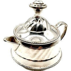 Adorable Small Antique Silver Tone Creamer, Good Preowned Vintage Condition